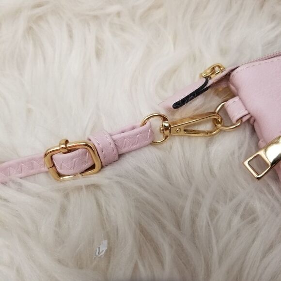 Light pink leather look crossbody bag - Picture 3 of 12
